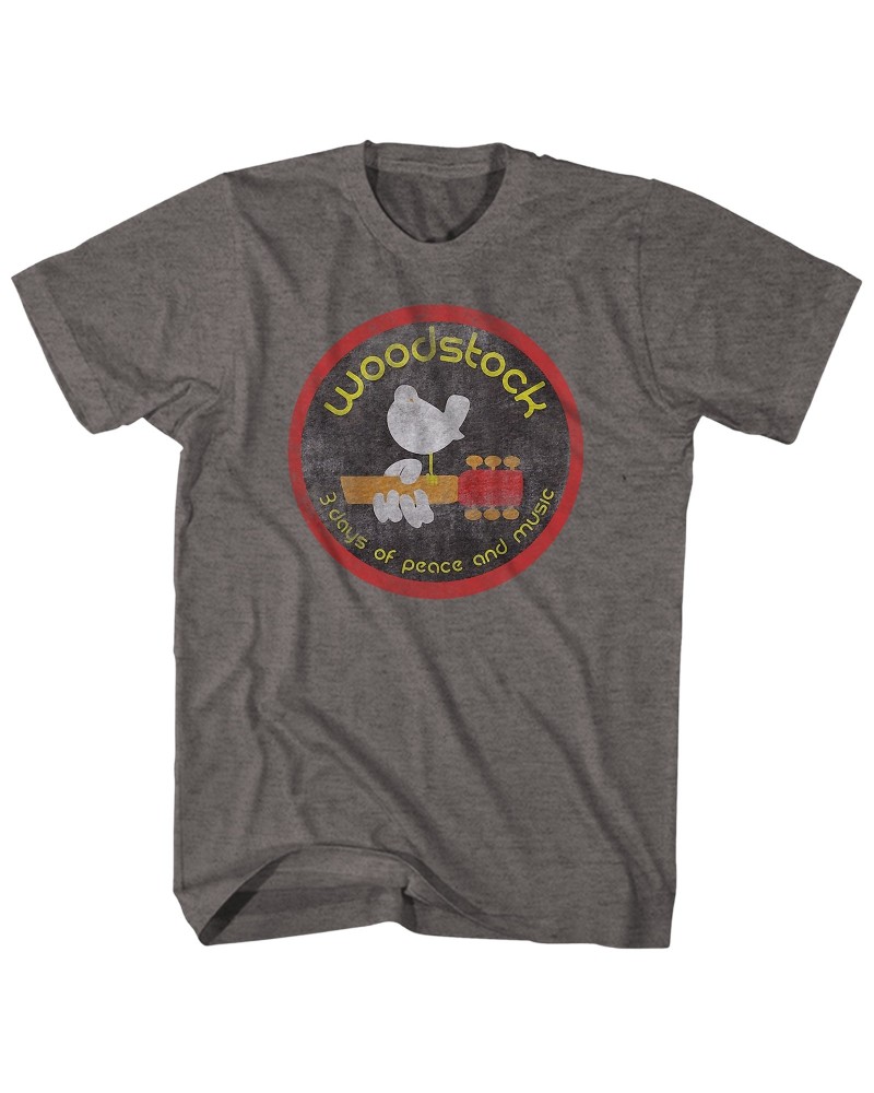 Woodstock T-Shirt | 3 Days Of Peace And Music Heather Shirt $2.69 Shirts