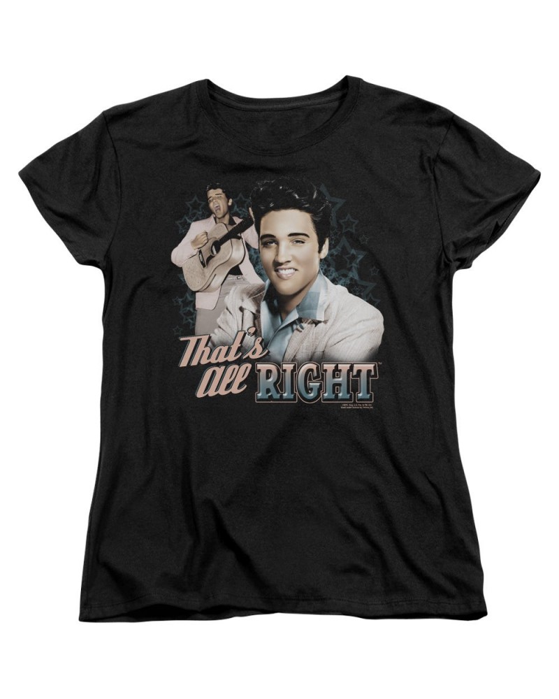 Elvis Presley Women's Shirt | THAT'S ALL RIGHT Ladies Tee $5.94 Shirts