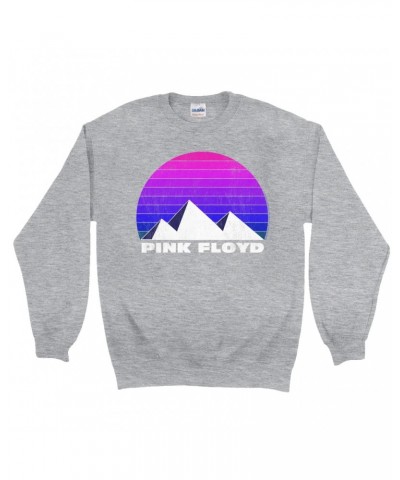 Pink Floyd Sweatshirt | Dark Side Pyramids Design Distressed Sweatshirt $12.93 Sweatshirts