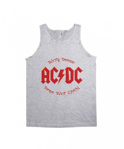 AC/DC Unisex Tank Top | Dirty Deeds Done Dirt Cheap Script Design Shirt $8.48 Shirts