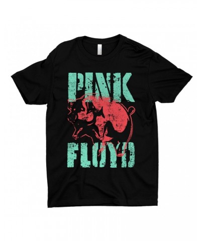 Pink Floyd T-Shirt | Red Flying Pig Distressed Shirt $7.98 Shirts