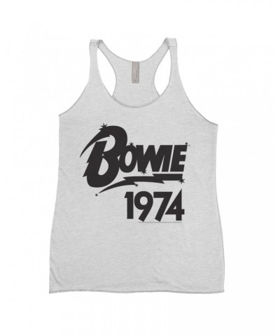 David Bowie Ladies' Tank Top | Bowie 1974 Logo Shirt $13.32 Shirts