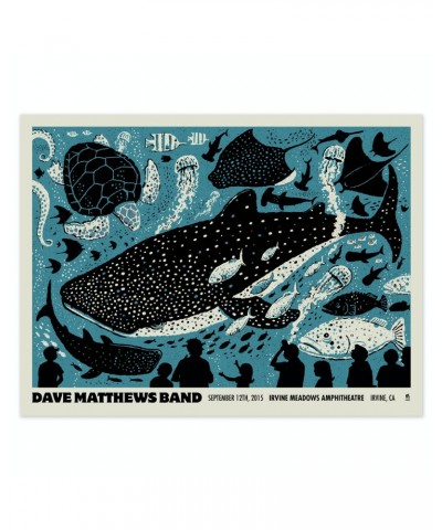 Dave Matthews Band Show Poster – Irvine CA 9/12/2015 $13.60 Decor