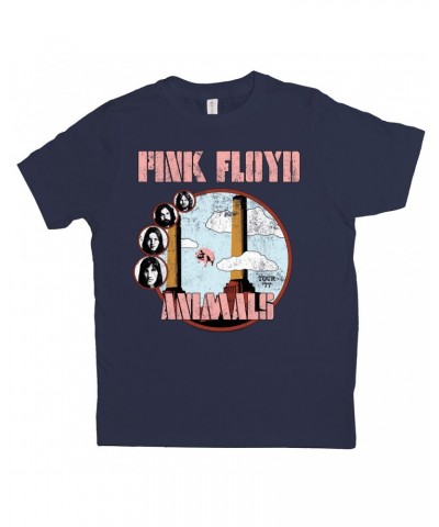 Pink Floyd Kids T-Shirt | Animals '77 Tour Pastel Design Distressed Kids Shirt $6.89 Kids