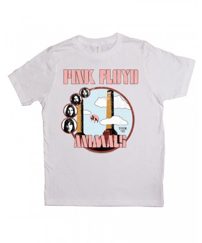 Pink Floyd Kids T-Shirt | Animals '77 Tour Pastel Design Distressed Kids Shirt $6.89 Kids