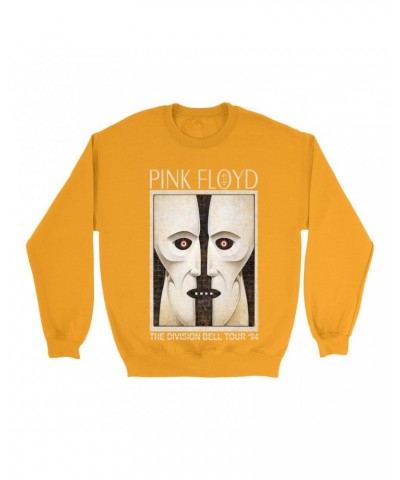 Pink Floyd Bright Colored Sweatshirt | Division Bell Tour 1994 Distressed Sweatshirt $15.38 Sweatshirts