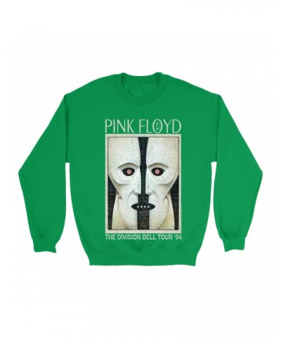 Pink Floyd Bright Colored Sweatshirt | Division Bell Tour 1994 Distressed Sweatshirt $15.38 Sweatshirts