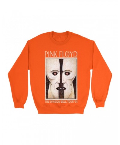 Pink Floyd Bright Colored Sweatshirt | Division Bell Tour 1994 Distressed Sweatshirt $15.38 Sweatshirts