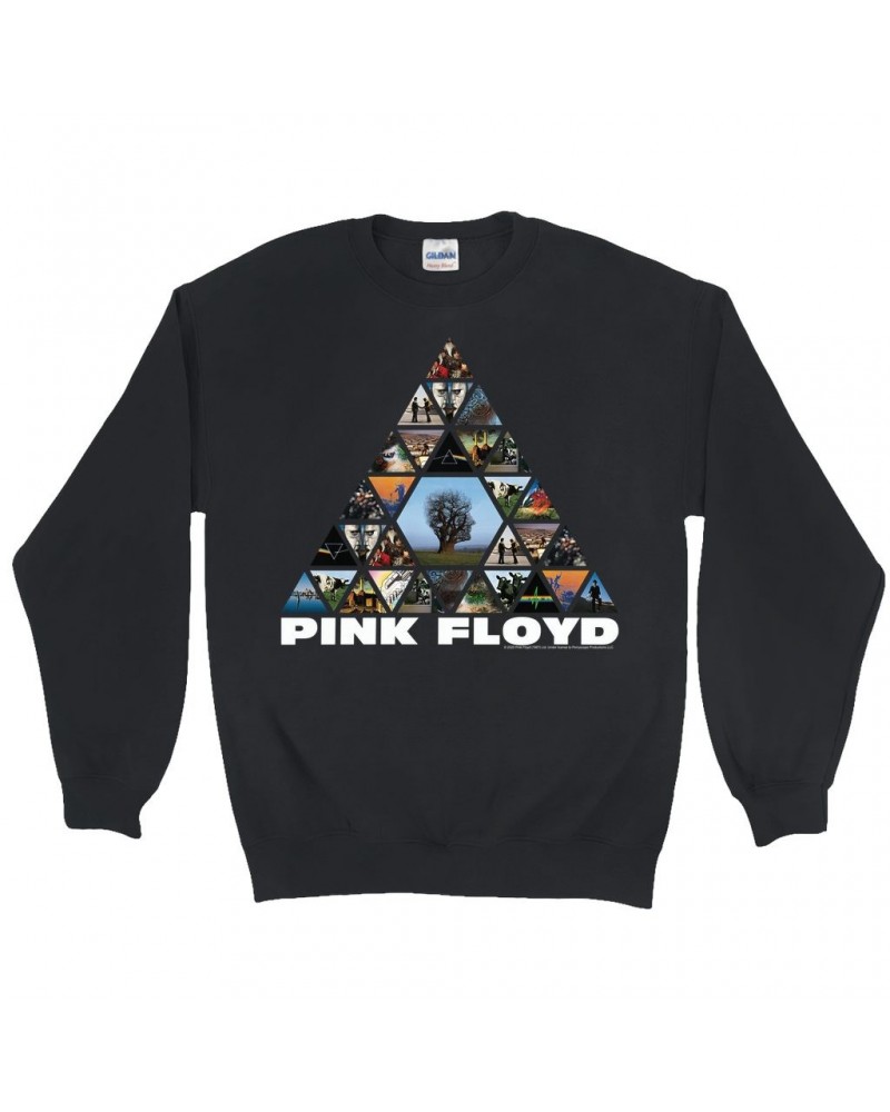 Pink Floyd Sweatshirt | Pyramid Photo Album Collage Sweatshirt $15.73 Sweatshirts