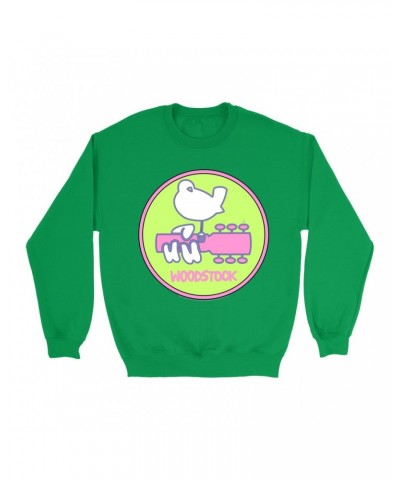 Woodstock Bright Colored Sweatshirt | Neon Pastel Ombre Logo Design Sweatshirt $10.83 Sweatshirts