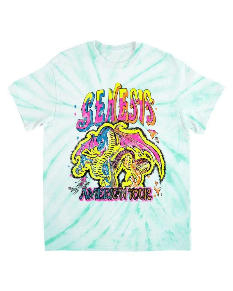 Genesis T-Shirt | Retro American Tour Dragon Tie Dye Shirt $12.67 Shirts