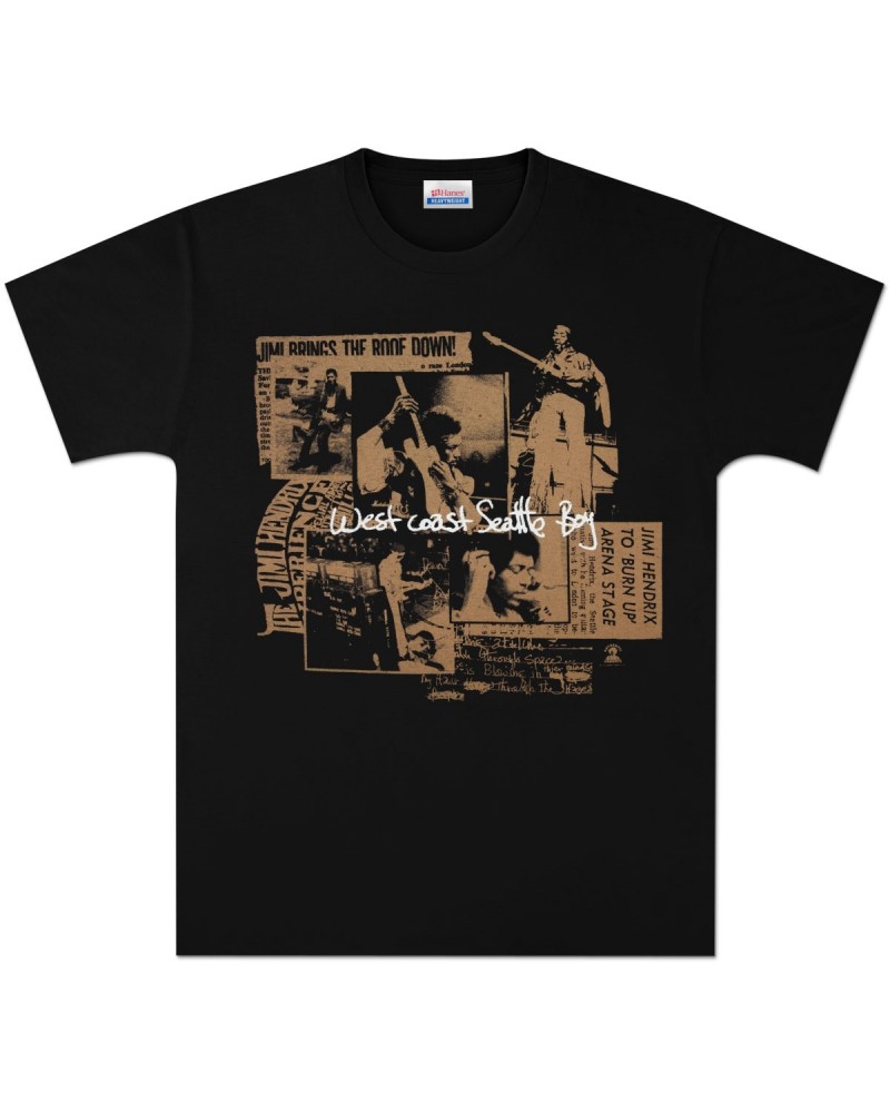 Jimi Hendrix Seattle Boy T-Shirt - Gold $2.29 Shirts