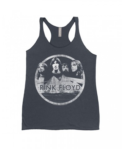 Pink Floyd Ladies' Tank Top | Pyramid Black White Design Distressed Shirt $12.16 Shirts