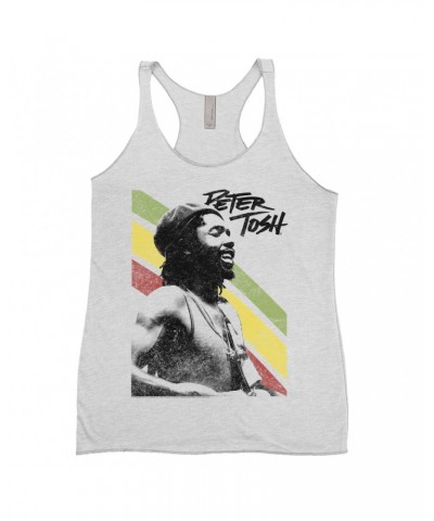 Peter Tosh Ladies' Tank Top | Traditional Rasta Stripes Shirt $14.48 Shirts