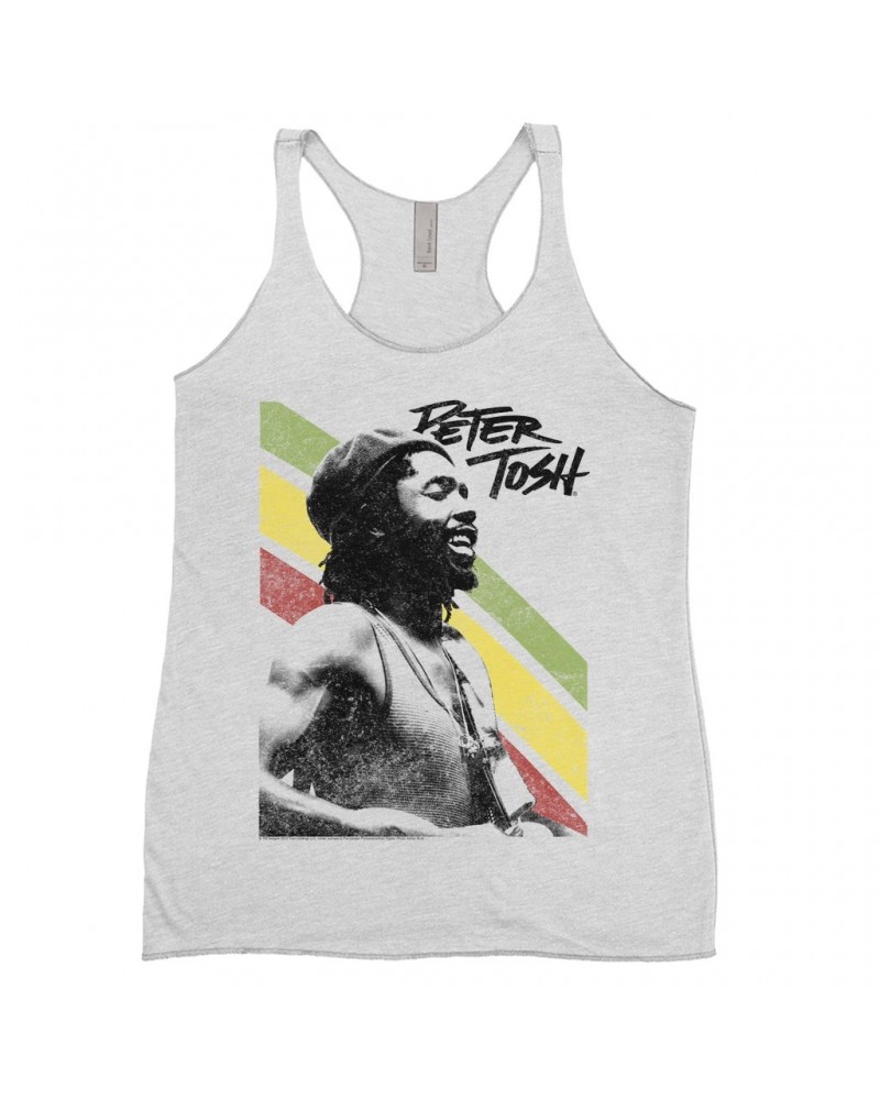 Peter Tosh Ladies' Tank Top | Traditional Rasta Stripes Shirt $14.48 Shirts