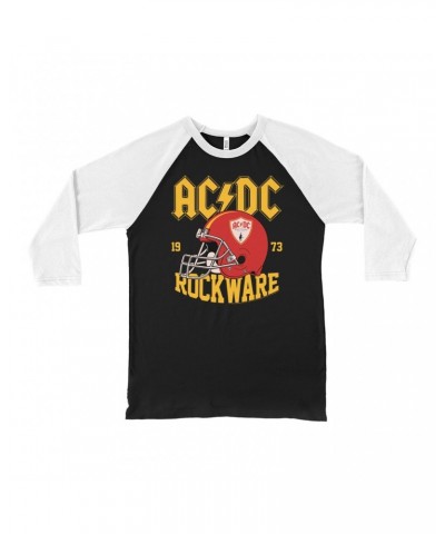 AC/DC 3/4 Sleeve Baseball Tee | Rockware 73 Football Shirt $10.18 Shirts