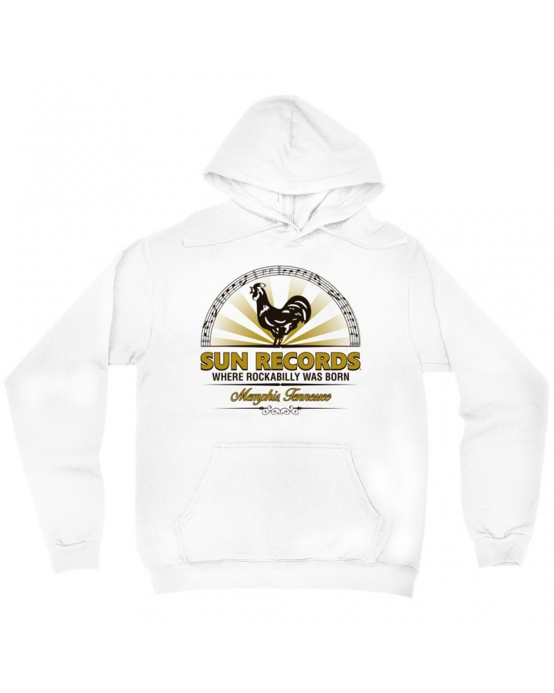 Sun Records Hoodie | Ombre Logo Emblem Hoodie $17.98 Sweatshirts