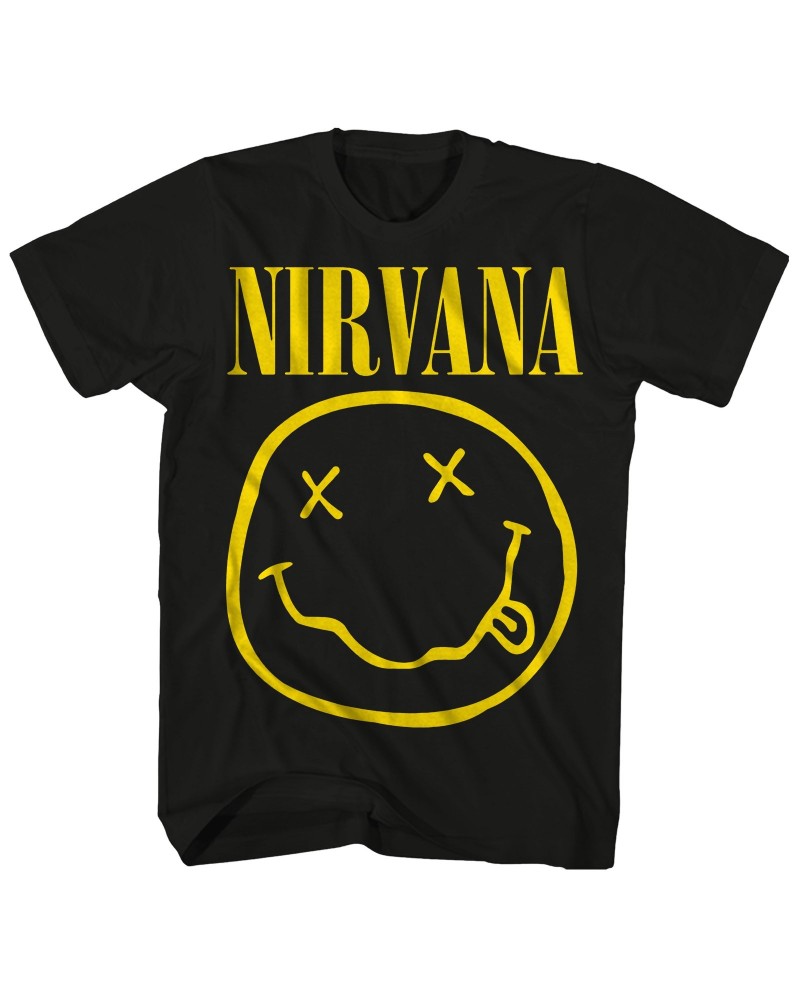 Nirvana T-Shirt | Official Smiley Face Logo Shirt $5.63 Shirts