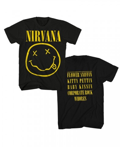 Nirvana T-Shirt | Official Smiley Face Logo Shirt $5.63 Shirts