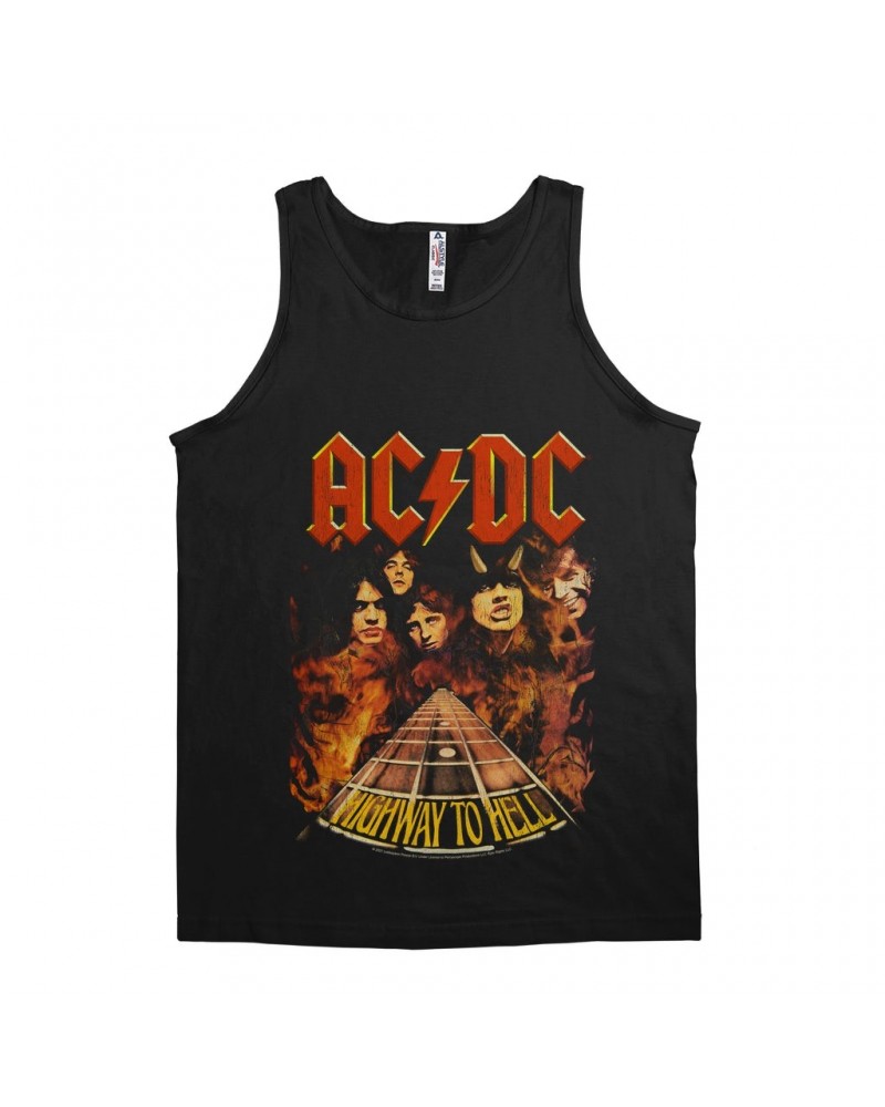 AC/DC Unisex Tank Top | Highway To Hell In Flames Shirt $12.48 Shirts