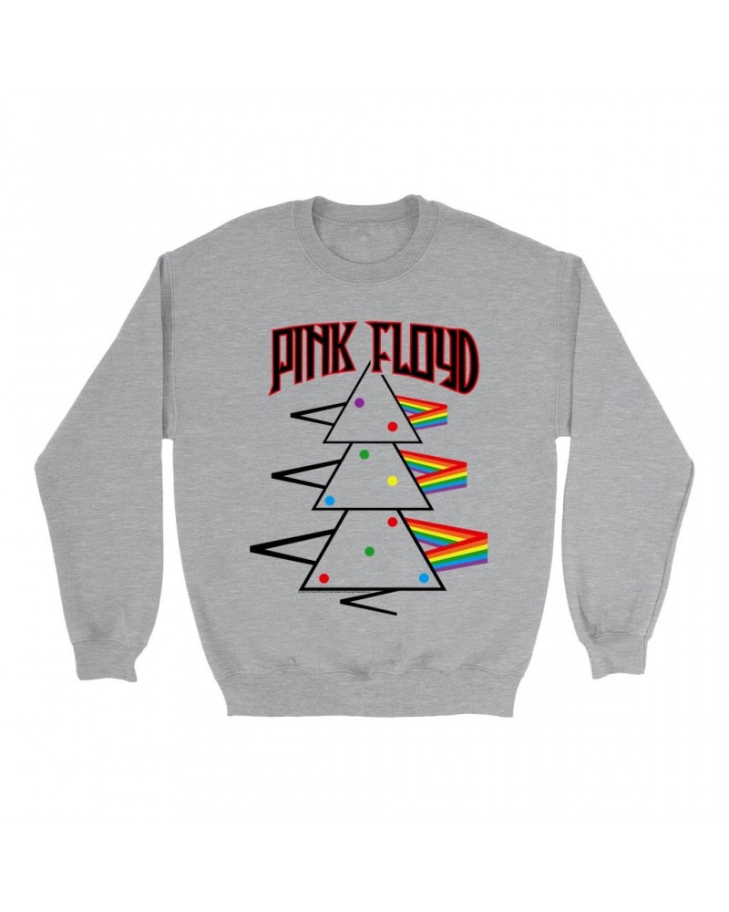 Pink Floyd Sweatshirt | Distressed Dark Side Of The Moon Christmas Sweatshirt $12.93 Sweatshirts