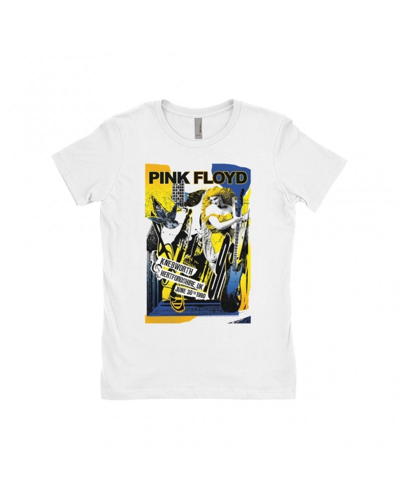 Pink Floyd Ladies' Boyfriend T-Shirt | Live At Hertfordshire UK Collage Concert Poster Shirt $10.73 Shirts