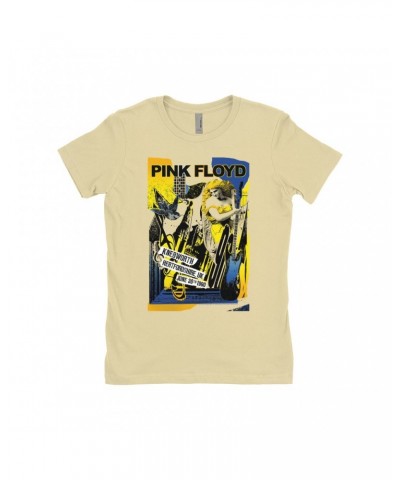 Pink Floyd Ladies' Boyfriend T-Shirt | Live At Hertfordshire UK Collage Concert Poster Shirt $10.73 Shirts