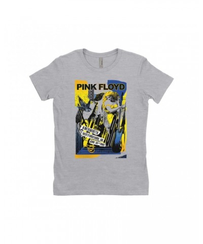 Pink Floyd Ladies' Boyfriend T-Shirt | Live At Hertfordshire UK Collage Concert Poster Shirt $10.73 Shirts