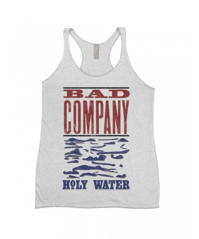 Bad Company Ladies' Tank Top | Holy Water Red Blue Album Design Shirt $13.90 Shirts