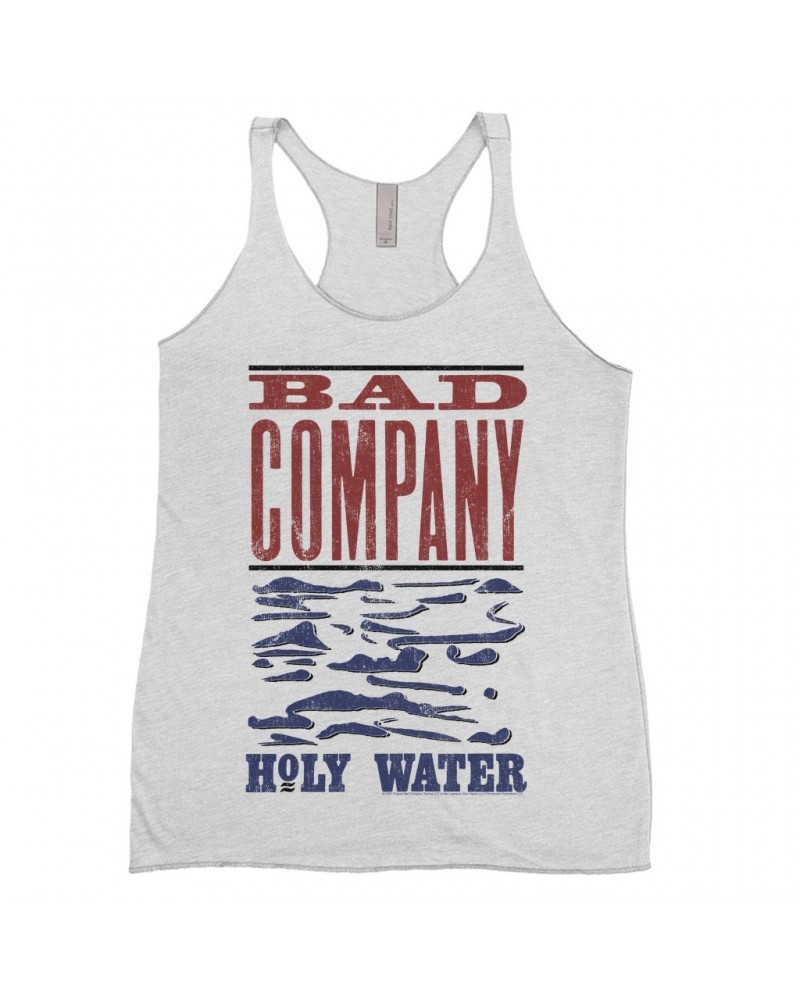 Bad Company Ladies' Tank Top | Holy Water Red Blue Album Design Shirt $13.90 Shirts