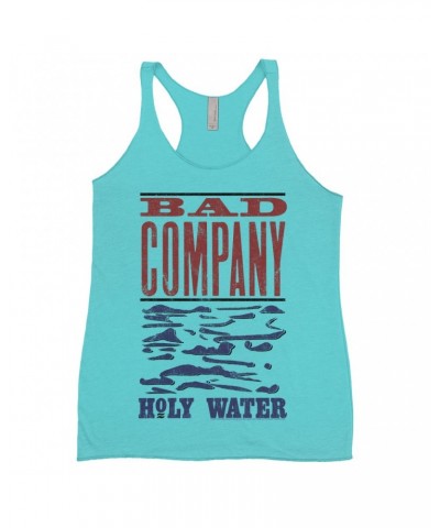 Bad Company Ladies' Tank Top | Holy Water Red Blue Album Design Shirt $13.90 Shirts