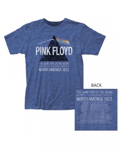 Pink Floyd T Shirt | Pink Floyd Dark Side Lunatics Exclusive Heather Blue T-Shirt $6.99 Shirts