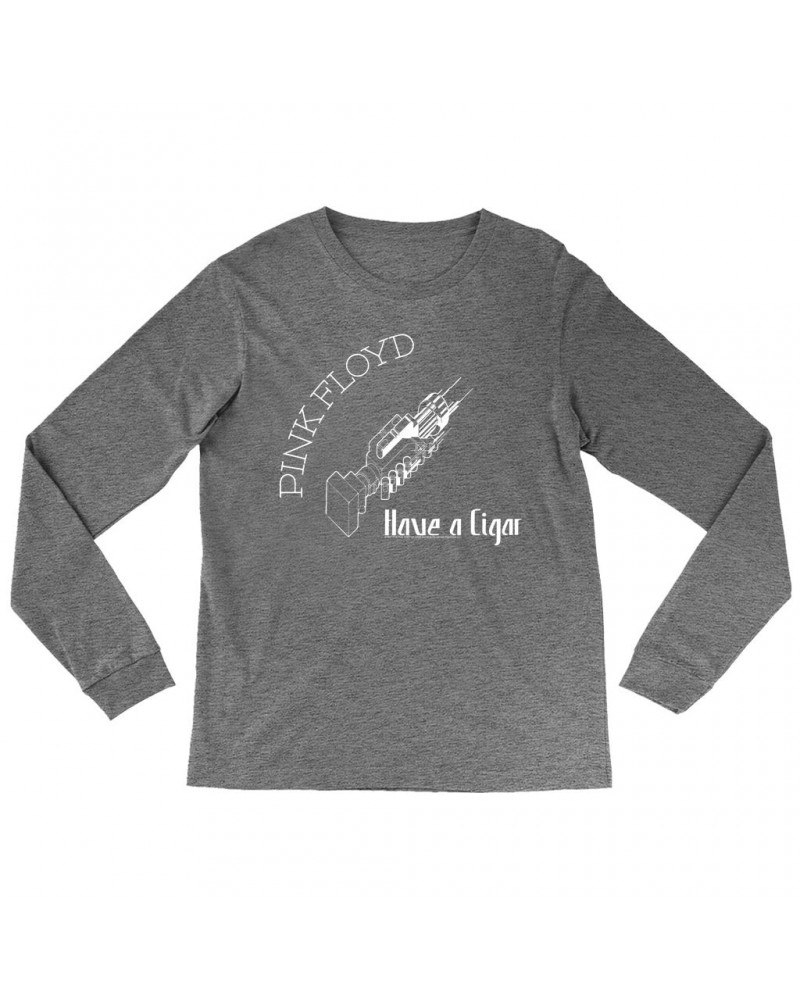 Pink Floyd Heather Long Sleeve Shirt | Have A Cigar Album Cover Shirt $12.28 Shirts