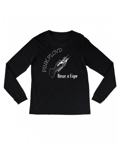 Pink Floyd Heather Long Sleeve Shirt | Have A Cigar Album Cover Shirt $12.28 Shirts