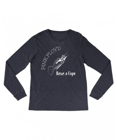 Pink Floyd Heather Long Sleeve Shirt | Have A Cigar Album Cover Shirt $12.28 Shirts