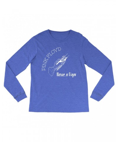 Pink Floyd Heather Long Sleeve Shirt | Have A Cigar Album Cover Shirt $12.28 Shirts