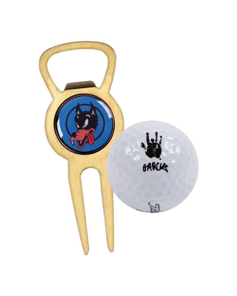 Jerry Garcia Handprint Golf Balls + Wolf Divot Tool & Bottle Opener Bundle $11.75 Drinkware