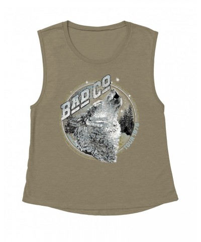 Bad Company Ladies' Muscle Tank Top | Wolf Pack Tour 1976 Distressed Shirt $16.15 Shirts