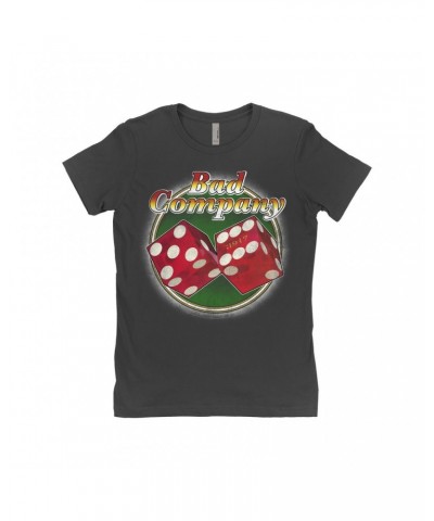 Bad Company Ladies' Boyfriend T-Shirt | Straight Shooter Roll The Dice Distressed Shirt $7.73 Shirts