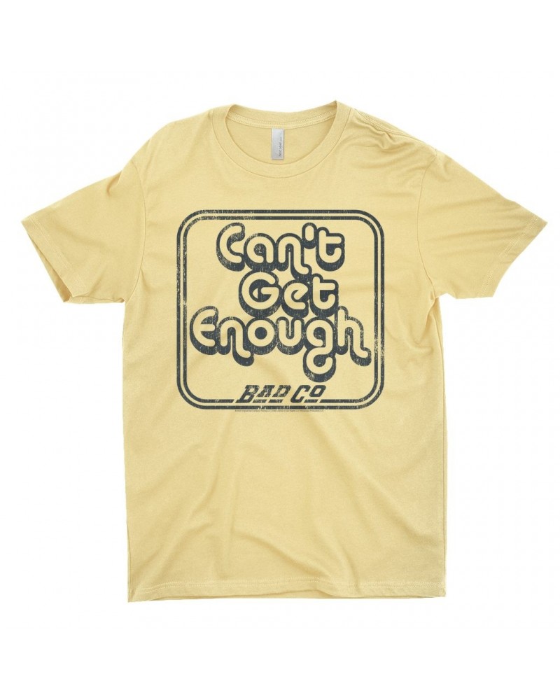 Bad Company T-Shirt | Can't Get Enough Logo Distressed Shirt $10.23 Shirts