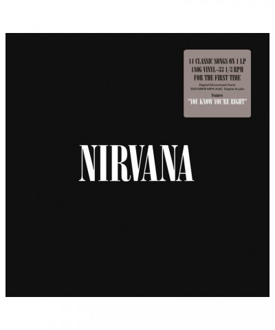 Nirvana Vinyl Record $10.08 Vinyl