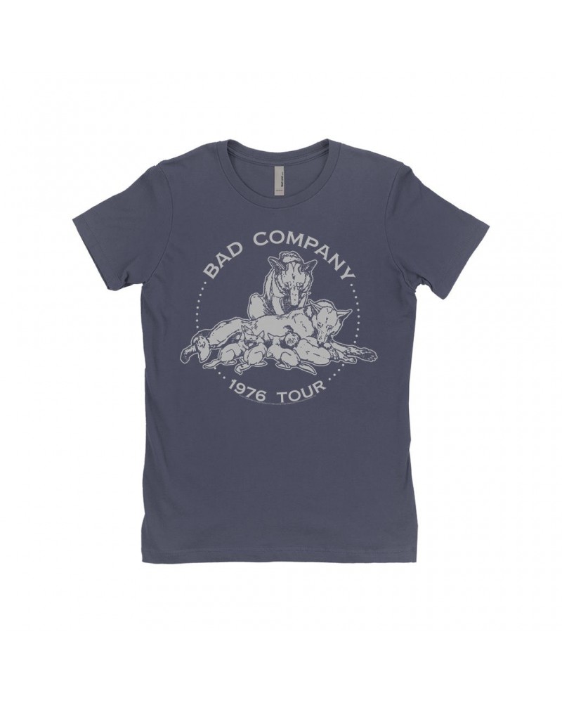 Bad Company Ladies' Boyfriend T-Shirt | Run With The Pack 1976 Tour Shirt $10.73 Shirts