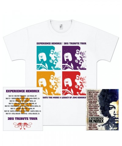 Jimi Hendrix Experience Hendrix 2011 Tour Quads T-Shirt + DVD Bundle $17.16 Videos