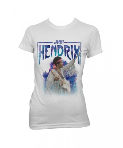 Jimi Hendrix Liquid Cloud White Womens T-Shirt $9.88 Shirts