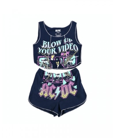 AC/DC Blow Up Your Video Womens Crop Tank & Shorts Set $9.50 Shirts