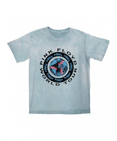 Pink Floyd T-shirt | World Tour 1987 Circular Logo Color Blast Shirt $10.18 Shirts