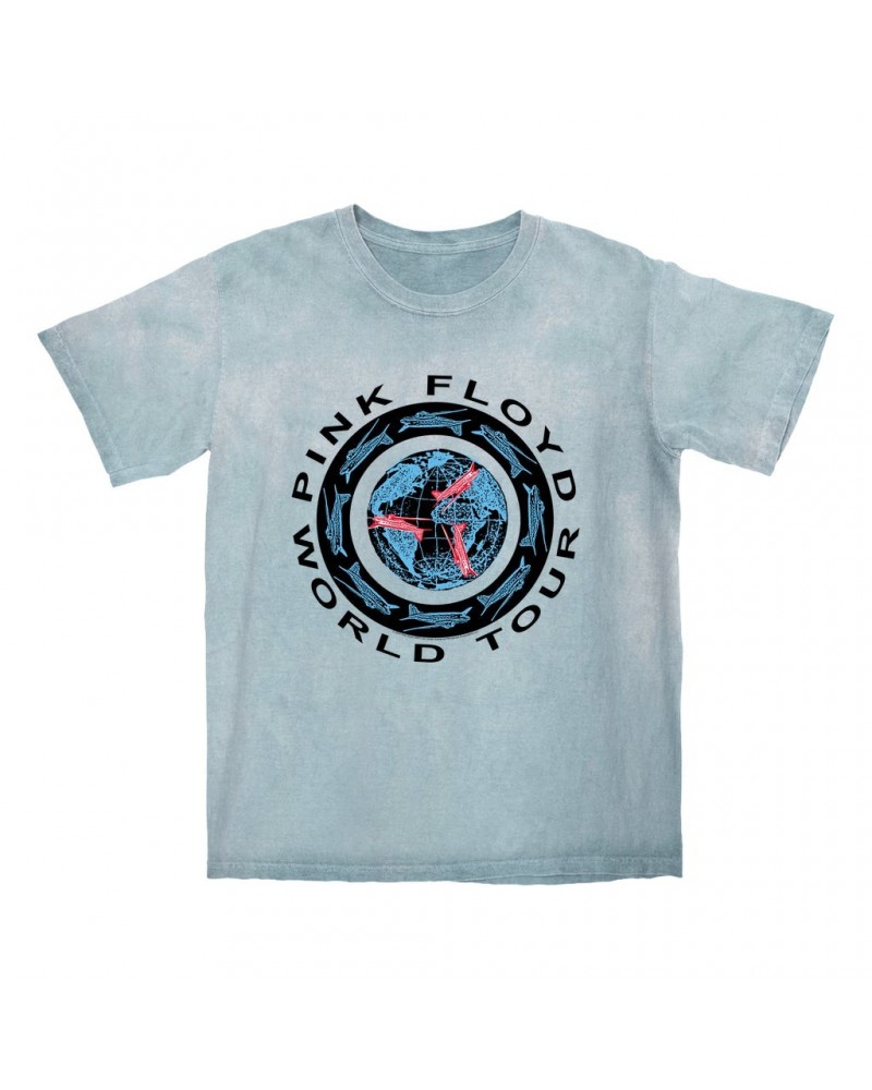 Pink Floyd T-shirt | World Tour 1987 Circular Logo Color Blast Shirt $10.18 Shirts