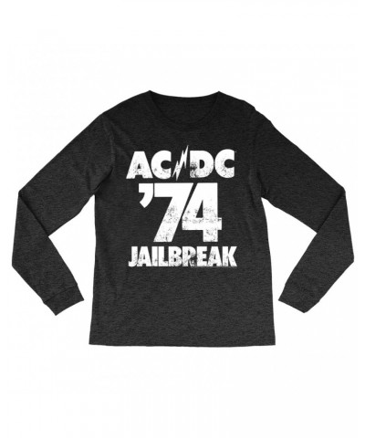 AC/DC Heather Long Sleeve Shirt | Jailbreak 1974 Shirt $14.08 Shirts