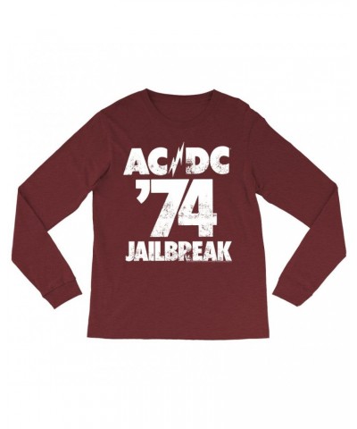 AC/DC Heather Long Sleeve Shirt | Jailbreak 1974 Shirt $14.08 Shirts