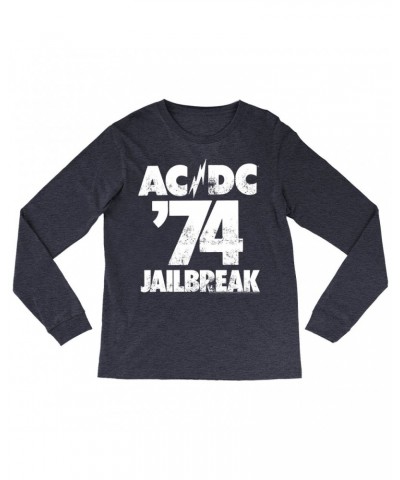 AC/DC Heather Long Sleeve Shirt | Jailbreak 1974 Shirt $14.08 Shirts